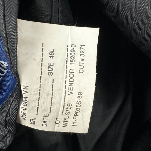 Stafford 46L Black Suit Jacket Two Button Classic Fit Mens 100% Wool - Picture 7 of 8